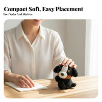 Miniature Dog Stuffed Toy Cute Soft Dog Figurine Stuffed Puppy Desk Companion for Office Workers, Students, Computer Screen