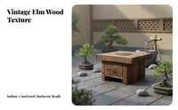 Earthy Simplicity Design Floor Table Multi-Functional Rustic Wooden Tea Table Hand Polished Household Furniture for Homeowners, Adults, Garden, Patio