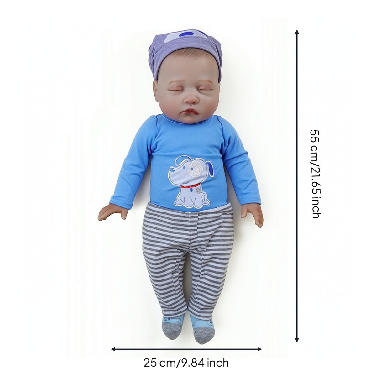 Reborn Baby Doll Hand-Painted Baby Doll with Cloth Body Dolls Lifelike Soft for Collectors, Nursery Display, Photography Props
