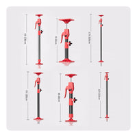 Heavy-Duty Cabinet Install Support Pole Anti-Slip Base Telescopic Support Pole 50 Kg Load Bearing for Installers, Carpenters
