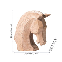 Resin Horse Ornament Faceted House Decoration Rustic