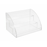 Transparent Tiered Perfume Stand Large Capacity Multi-Level Clear Stand Space-Saving Makeup Display Easy to Clean for cosmetic Lovers, Nail Technicians, Dressing Table, vanity, Vanity Top, Bathroom Counter