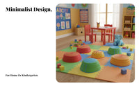Colorful Balance Stepping Stones Indoor and Outdoor Use Kids Stepping Stones Anti-Slip Sensory Balance Beam Set Open Combination for Children, Preschoolers, Toddlers, Kindergarten, Preschool, Daycare, Playroom