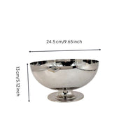 Pedestal Bowl Stainless Steel Fruit Bowl with Pedestal Elegant for Dining Room