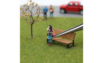 3D Printed 1/64 Scale Female Photographer Figure High Intricate Miniature Woman with Camera Resin Material Miniature Scene Photographer Figurine for Hobbyists
