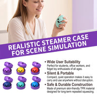DOWMOO Halloween Purple Steamer Bun Squishy Toy - Funny Shape Party Gift Desktop Stress Relief Ornament