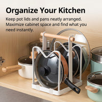 Pot Lid Kitchen Cupboard Organiser, Pot Lid Rack, Pan Organiser for Cupboard, Small Kitchen Storage Solution