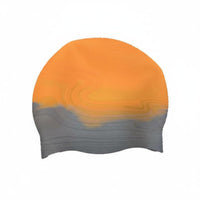 Ear-Covering Swim Cap  Printed Swim Cap Hydrodynamic Fit Swimming Hat for Training