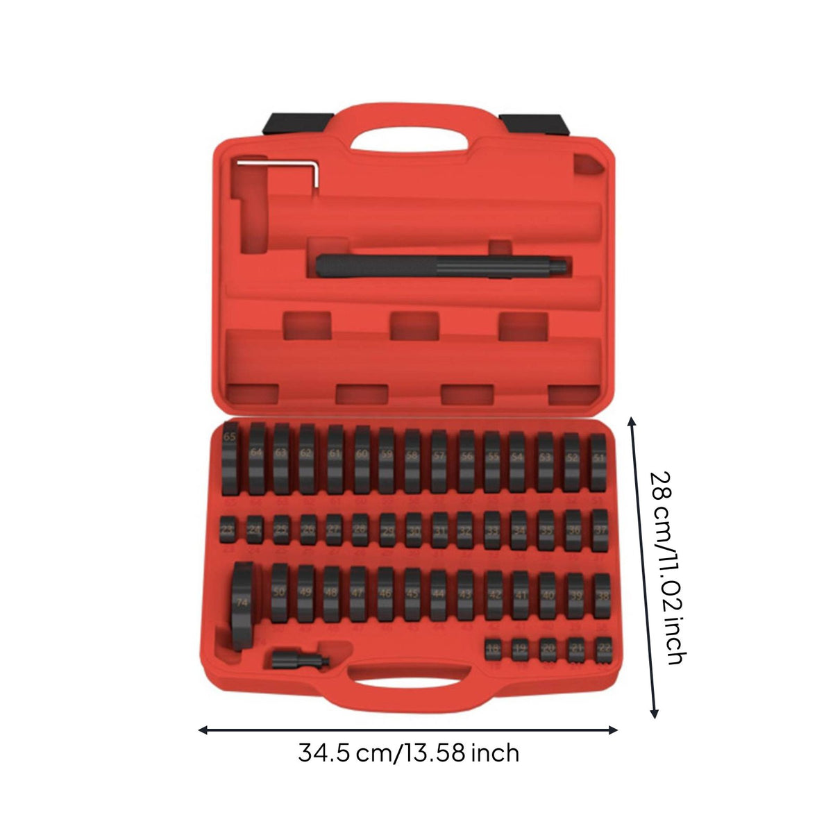 52 Pieces Bushing Driver Installation Removal Tool Kit Heavy-Duty Construction Wheel Bearing Race and Seal Driver Set Resistant for Garage
