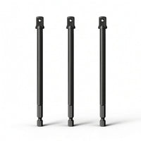 3 Pieces Extension Shaft with Square Drive Rust-Resistant Hex Shank Extension Impact Wrench Adapter Long for Mechanics