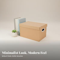 Collapsible document box with Lid Foldable Document Container multi-purpose for Home