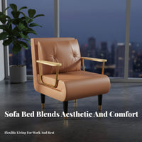 Foldable Design Armless Sleeper Chair Space-Saving Sofa Bed Easy Conversion transformable Seat Sturdy Frame for Office Workers, Apartment Dwellers, Homeowners, Small Spaces, Dorm Room
