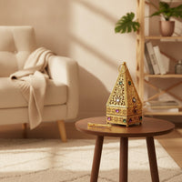 Metal Incense Burner with Scoop Decorative Pyramid Incense Burner Censer Vintage-Style Decor Antique