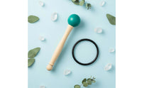 Sound Bowl Mallet and O-Loop Set Long-Lasting Crystal Singing Bowl Rubber Mallet Wooden Handle Percussion Stick Easy to Use