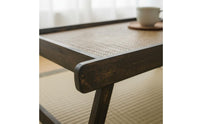 Handmade Folding Tea Table Natural Design Bamboo Tea Table Space Saving Bamboo Low Desk Lightweight for Window Seat, Living Room