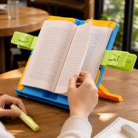 Foldable Frosted Reading Stand for Books and Tablets, Portable Desktop Book Holder for Students
