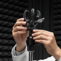 Wide Compatibility Adjustable Audio Device Clip Anti-Slip Grip Universal Mic Stand Clip Long-Lasting Plastic Audio Accessory for Studio