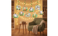 Hanging Spiral Decorations with Single Swirls DIY for Nursery, Baby
