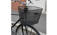 Universal Fit Front Cycle Basket Large Capacity Metal Mesh Bike Basket Heavy Duty Polished Finish for Commuters
