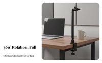360° Rotation Desktop Audio Recorder Arm Stable Support Audio Recorder Arm Stand Heavy Duty Construction Clamp-on Desk Mic Stand Space Saving for Streamers, Podcasters, Content Creators, Live Broadcasting, Home Studio, Gaming Setup, Office