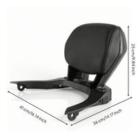 Passenger Backrest Padded Back Support with Mounting Brackets Foam Padding for Commuters, Long-Distance Riders