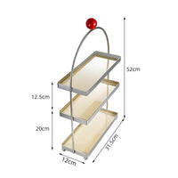 Arched Storage Rack Multipurpose Stainless Steel Cosmetic Organizer Space-Saving Arched Cup Holder Stand for Desktop, Living Room, Kitchen Counter