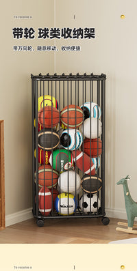 Basketball Storage Rack for Balls and Toys