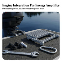 Wide Compatibility Inflatable Boat Engine Holder Secure Fixing Outboard Engine Support Frame Long-Lasting Construction Engine Mount Easy to Install for Paddleboarders, Fishing Enthusiasts, Kayaking, Outdoor Water Activities, Rivers, Calm Sea