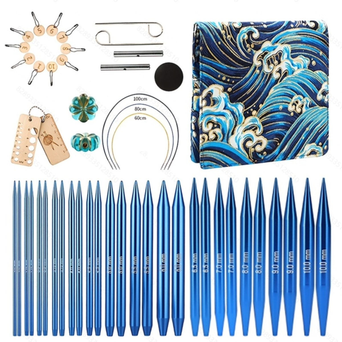 Interchangeable Circular Knitting Set Smooth Craft Tool Travel-Friendly