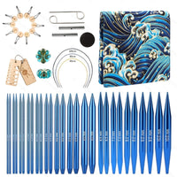 Interchangeable Circular Knitting Set Smooth Craft Tool Travel-Friendly