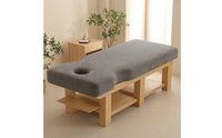 Massage Table with Storage Shelf Professional Spa Bed with Shelves Comfortable Stationary Massage Table for Masseuses, Estheticians, Salon