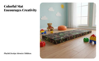 Foldable Design Dance Practice Mat Anti-Tear PU Leather Folding Gymnastics Mat High-Density Foam Portable Floor Pad Easy to Clean for Children, Dancers, Gymnasts, Home, School, Gym