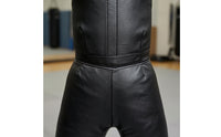 Double-Layer Leather Standing Wrestling Mannequin Outstretched Arms Hooded Wrestling Mannequin Long Legs Sports Gear 120 Cm Tall