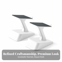 Hidden Drawer Desktop Speaker Stand Space-Saving Speaker Stand Ergonomic Design Heavy Duty for Audiophiles, Music Producers, Gamers, Home Office, Gaming Setup