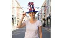 Digital Printed Independence Day Hat Lightweight American Flag Top Hat Comfortable Costume Accessory Long-Lasting for Adults, Parades, Parties, Festivals