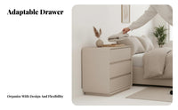 Minimalist Design Rounded Corner Drawer Cabinet Wooden Top Chest of Drawers Space-Saving Storage Furniture Sturdy and Long-Lasting for Families, Homeowners, Bedroom, Living Room, Entryway, Home Office