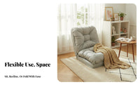 Foldable Floor Sofa Convertible Adjustable Lazy Sofa Versatile Foldable Relaxation Chair for Adults, Students, Living Room, Bay Window