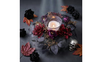 Artificial Rose Candle Collar Gold-Toned Accents Candle Collar Wreath