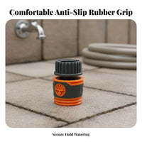 Garden Hose Quick Connector Rubber Coated 1/2 Inch Water Hose Fitting Easy Installation 1/2 & 3/4 Inch Pipe Fitting for Homeowners, Irrigation, Yard