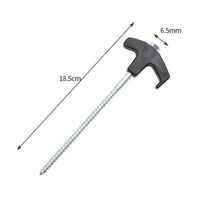 Camping Stake Kit with Storage Case Easy to Install Tent Stakes with Storage Box Screw-in Ground Anchors for Tarp Shelter