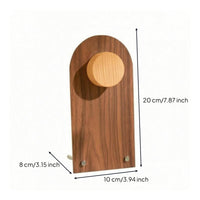 Raised Peg Wooden Necklace Display Stand Metal Feet Walnut Necklace Display Stand Tabletop