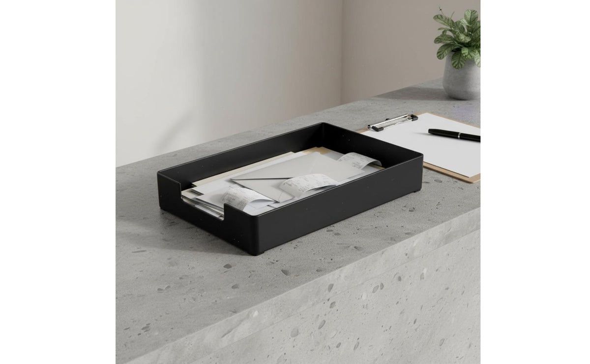 Thickened Material Stackable Letter Tray Easy Reach Opening A4 Document Holder Large Capacity Desktop File Sorter for Office, School