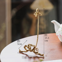 Hook Cup Stand Bow-Shaped Cup and Saucer Stand Decorative Household Decor