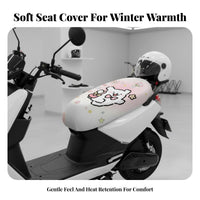 Seat Cover Warm and Comfortable Winter Saddle Cover Universal Fit Fuzzy Material Moped Seat Cushion for Students, City Travel, Outdoor