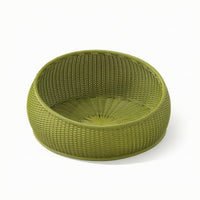 Rattan Cat Bed Handwoven Cat Bed Basket Woven Pet Basket Washable Stain-Resistant for Cats, Living Room