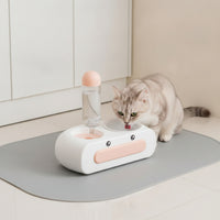 Spill Proof Automatic Pet Feeder Waterer Food-Safe Safe Double Bowl Pet Feeder Large Capacity Weighted Water Food Station Non-Slip Base for Small Dogs