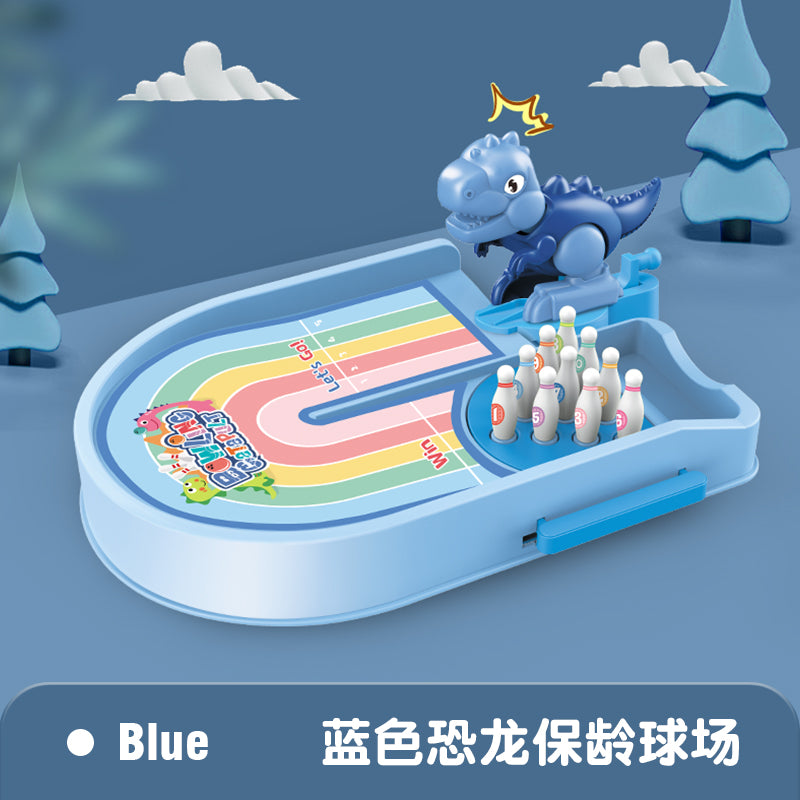 儿童桌面恐龙保龄球弹射弹珠游戏台亲子互动室内游戏创意益智玩具