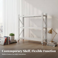 360° Swivel Casters Mobile Shelving Unit with Wheels Multi-Purpose Rolling Storage Rack High Weight Capacity Rolling Utility Shelf Easy Assembly for Warehouse, Workshop, Basement