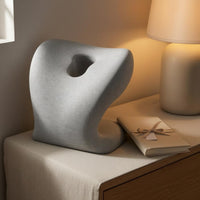 Sweatshirt Material Wave-Tail-Tail Rest Pillow Curved Shape Office Chair Pillow for Lunchtime Resting