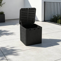 Outdoor Storage Box Weather-Resistant Storage Box with Hinged Lid Heavy-Duty for Homeowners